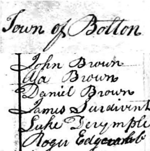 1800 Federal Census of Bolton, NY